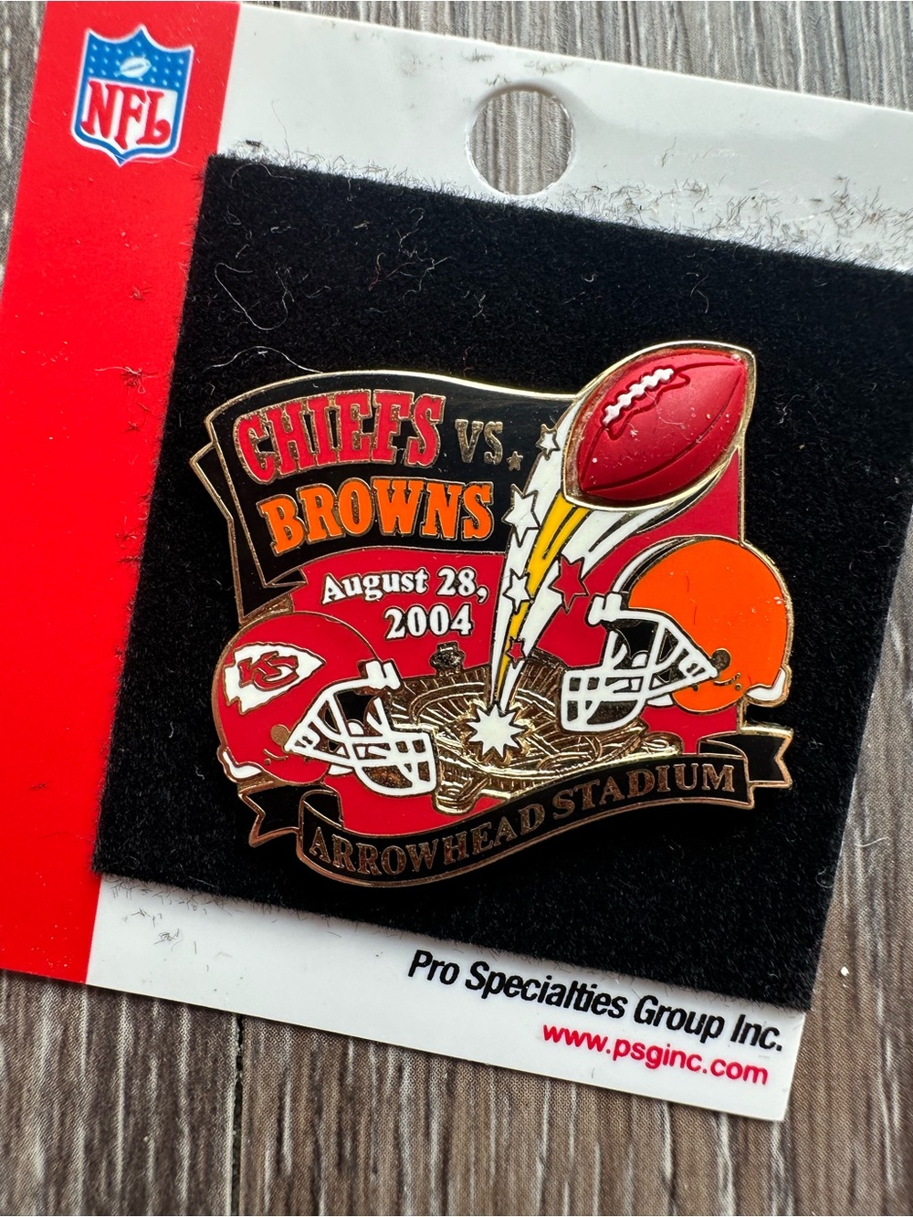 NFL Chiefs Browns Pin